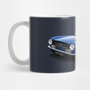 Triumph TR6 in dark blue Mug